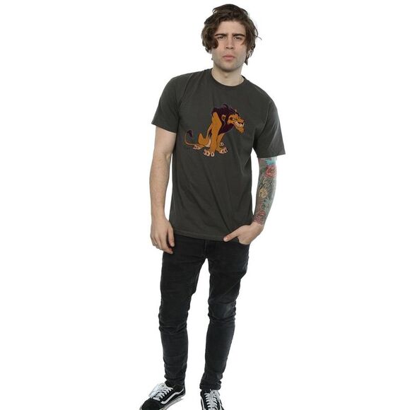 The Lion King Mens Classic Scar Heather T-Shirt / Light Graphite - Picture 4 of 5